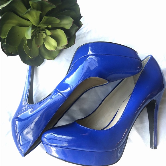 Nine West Heels Bright Blue Size 7 - Picture 1 of 6